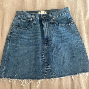 Madewell Denim A-Line Mini Skirt